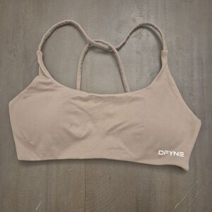 DFYNE Women's Beige Sports Bra